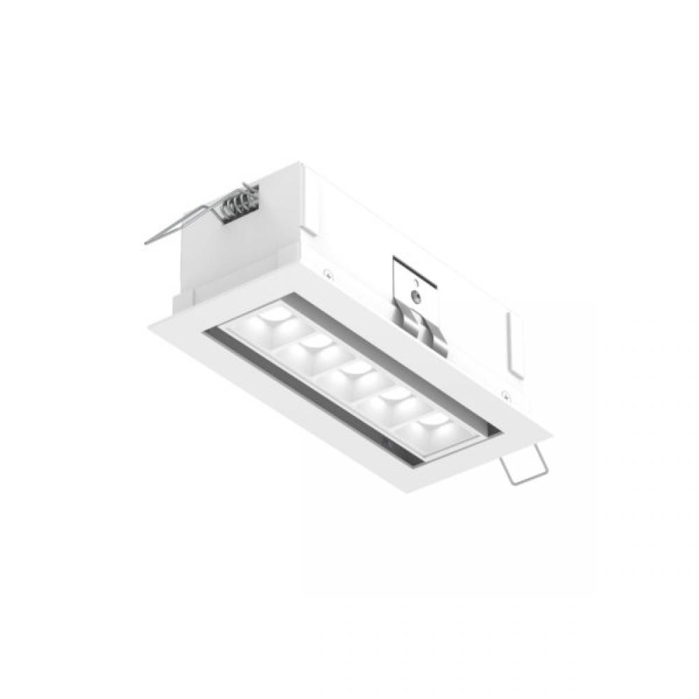 Recessed 5CCT linear with 5 mini swivel spot lights