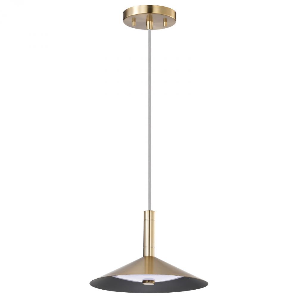 Corrine; 10 Inch LED Pendant; Burnished Brass; 3K/4K/5K CCT Selectable