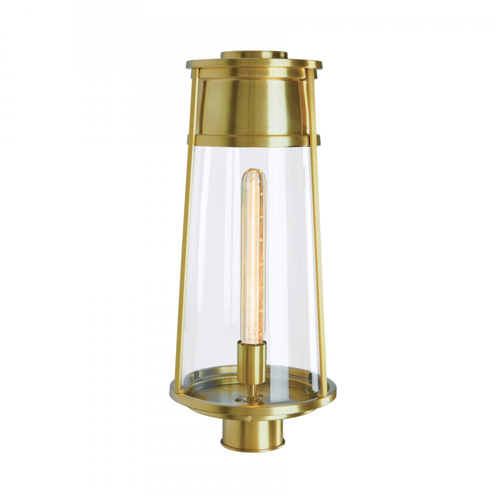 Cone 19.75'' High 1-Light Outdoor Post Light - Satin Brass