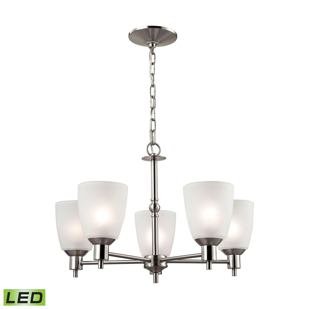 Thomas - Jackson 22'' Wide 5-Light Chandelier - Brushed Nickel