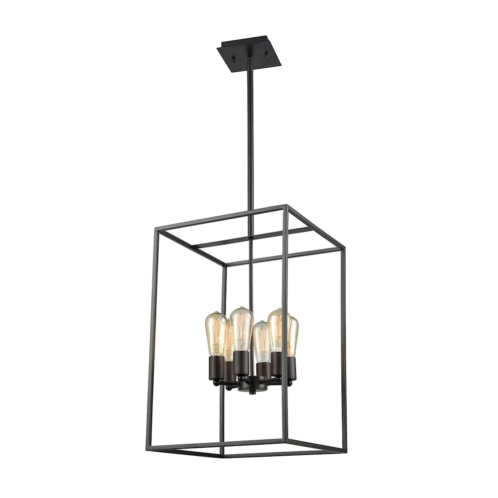 Thomas - Williamsport 14'' Wide 6-Light Chandelier - Oil Rubbed Bronze