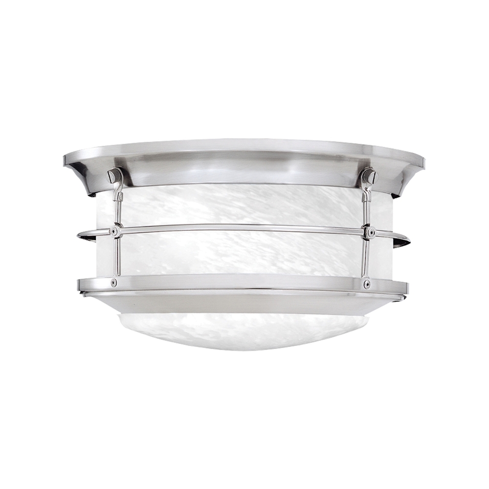 Thomas - Outdoor Essentials 11.25'' Wide 2-Light Outdoor Flush Mount - Brushed Nickel