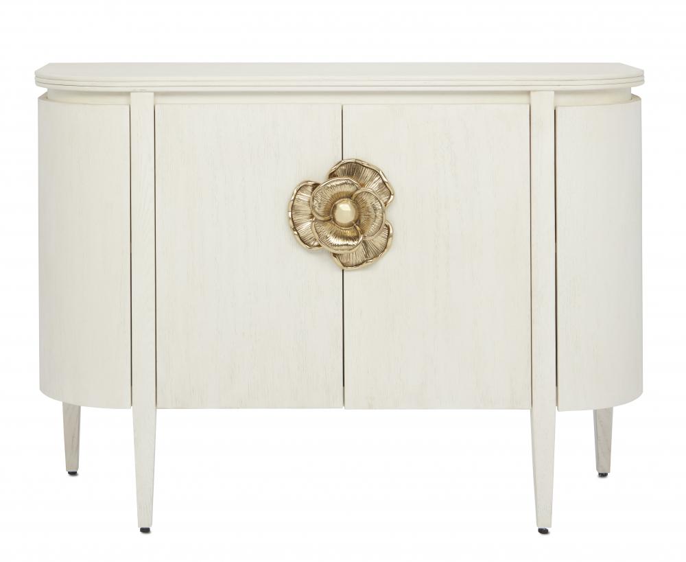 Briallen White Demi-Lune Cabinet