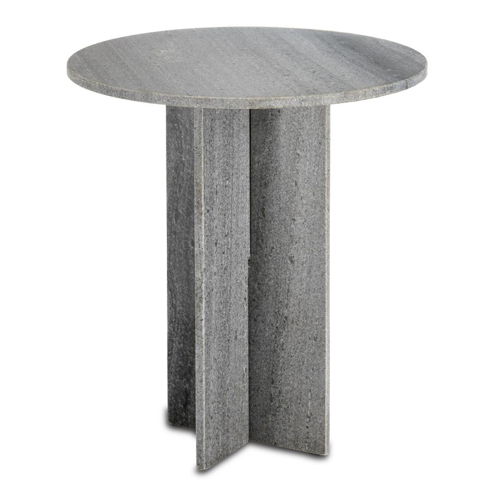 Harmon Gray Marble Accent Tabl